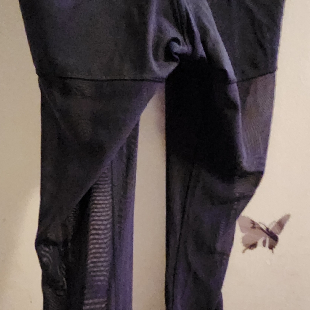 Reebok X Cardi B Mesh High Rise Leggings Black Women Small NWOT - Picture 7 of 7